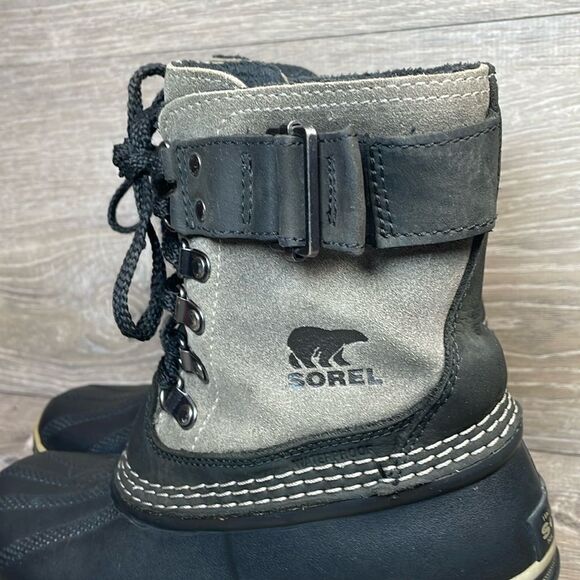 Sorel Winter Fancy Lace II Warm Waterproof Women’s Size 5 Black Kettle Boots - Picture 11 of 12
